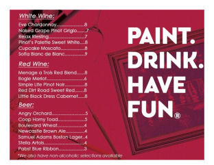 Pinot's Palette - Bricktown Bar Menu